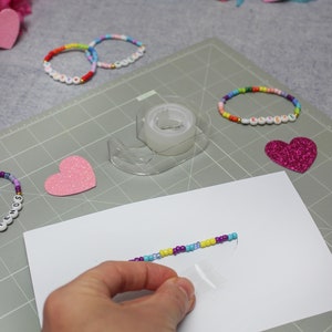 Beaded Bracelet Valentine, Kids Valentine Printable, Valentines for Girls, Classroom Valentines, School Valentines, DIY, Just Add Confetti image 9