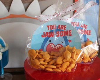 Shark Kids Valentine Printable, You Are Jaw-some, classroom valentine, school valentine, shark, Just Add Confetti - INSTANT DOWNLOAD