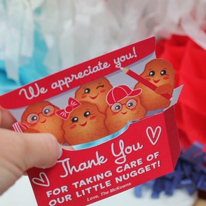 Teacher Appreciation Chicken Nugget Gift Card Holder, teacher gift, staff gift, daycare gift, our little nugget, gift tag, Just Add Confetti 画像 6