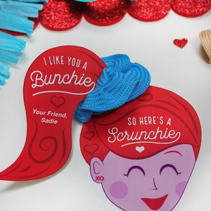 Scrunchie Valentine Printable Kids Valentine school image 3
