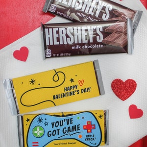 Video Game Kids Valentine, Candy Bar Wrapper Kids Valentine, Gamer Valentine, Hershey Chocolate Bar, Classroom Valentine, Just Add Confetti image 3