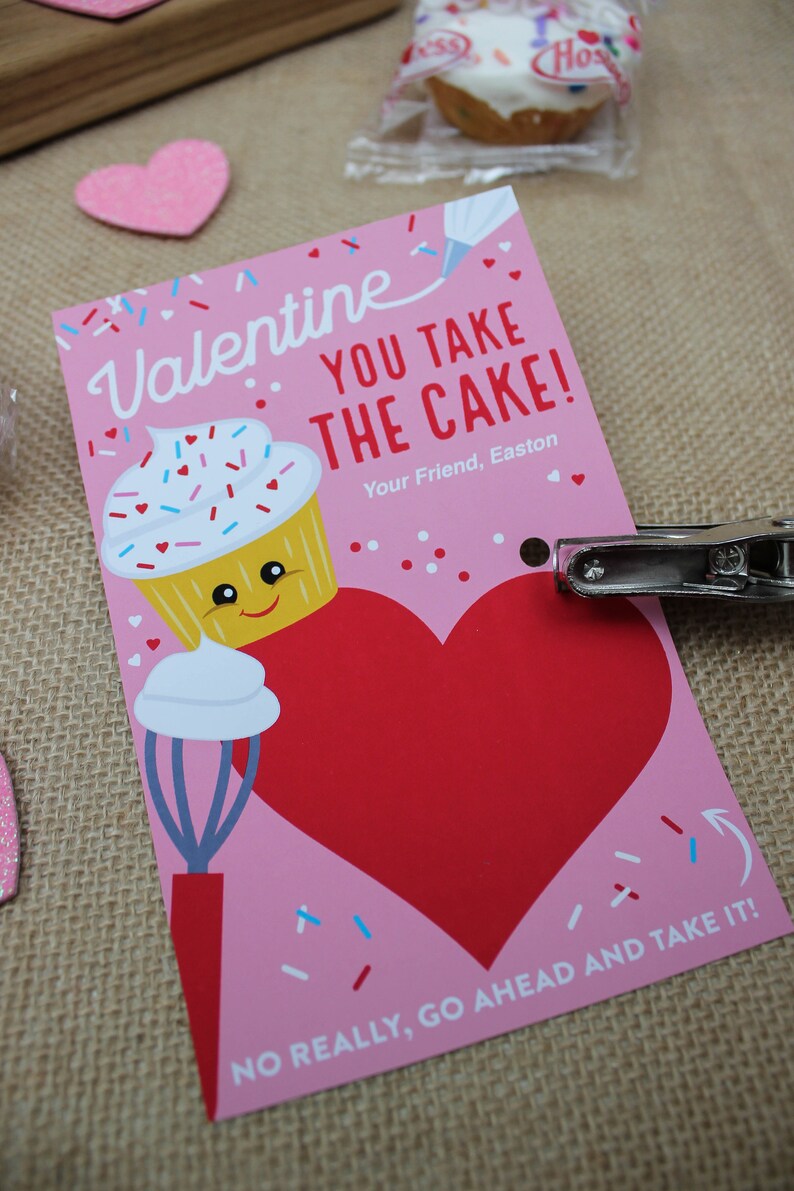 Cake Valentine printable You Take the Cake kids valentine image 5
