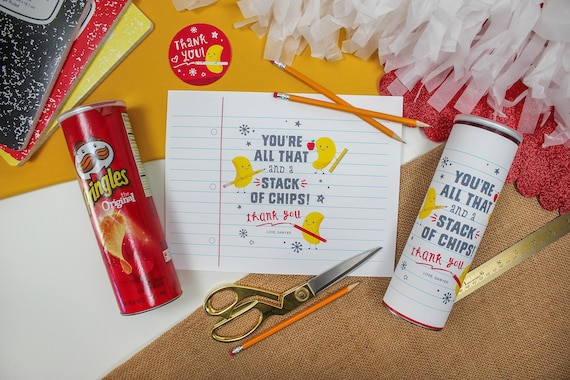 Pringles Chips Teacher Appreciation Printable Teacher Gift Etsy 日本