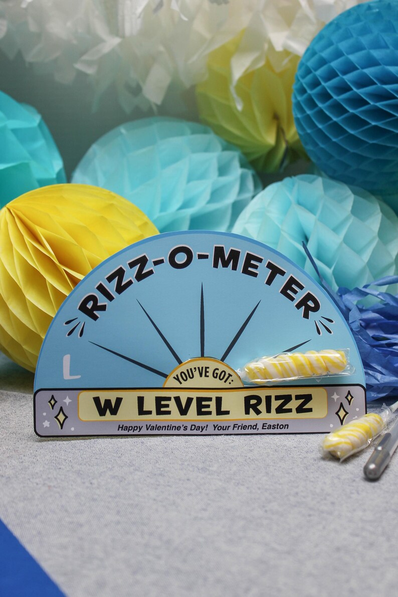 Rizz-o-meter Valentine, Tween Valentine, Teen Valentine, Teen Slang ...