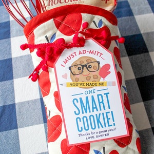 Smart Cookie Teacher Appreciation Gift Tag Printable, Teacher Gift, End ...