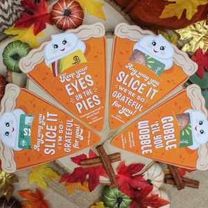 Pumpkin Pie Gift Card Holder Printable, Thanksgiving Gift Card Holder, Thank You Gift, Thanksgiving gift, Teacher Gift, Just Add Confetti