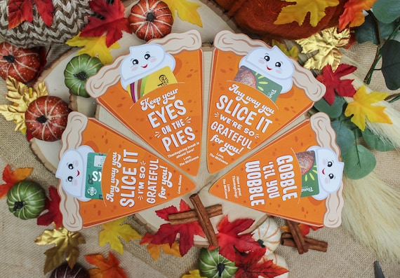 Pumpkin Pie Gift Card Holder Printable, Thanksgiving Gift Card Holder, Thank You Gift, Thanksgiving gift, Teacher Gift, Just Add Confetti
