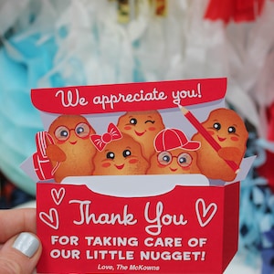 Teacher Appreciation Chicken Nugget Gift Card Holder, teacher gift, staff gift, daycare gift, our little nugget, gift tag, Just Add Confetti 画像 7