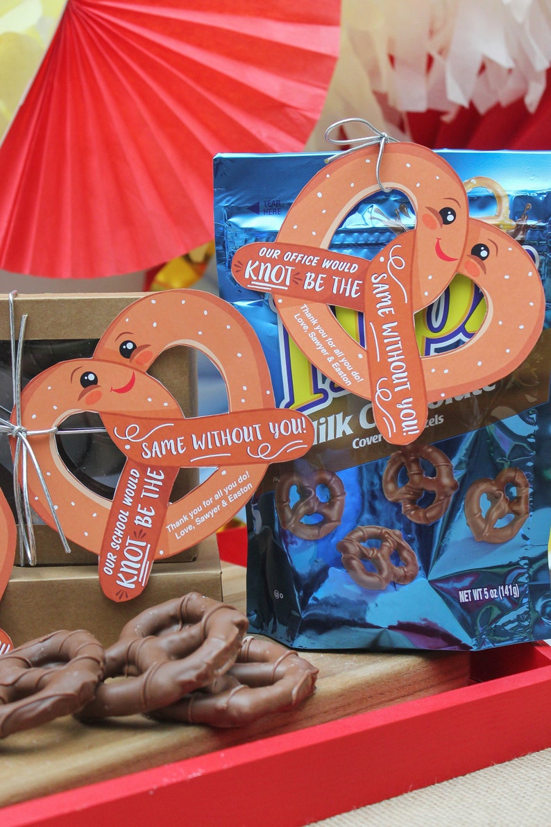 Pretzel Teacher Appreciation Printable Gift for Staff Thank - Etsy