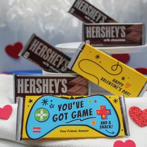 Video Game Kids Valentine, Candy Bar Wrapper Kids Valentine, Gamer Valentine, Hershey Chocolate Bar, Classroom Valentine, Just Add Confetti image 5