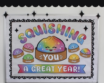 Glitter Dumpling Squishy Bulletin Board Kit, Back to School, Classroom Decor, Squishy, Fidget Toy, Classroom Printables, Just Add Confetti