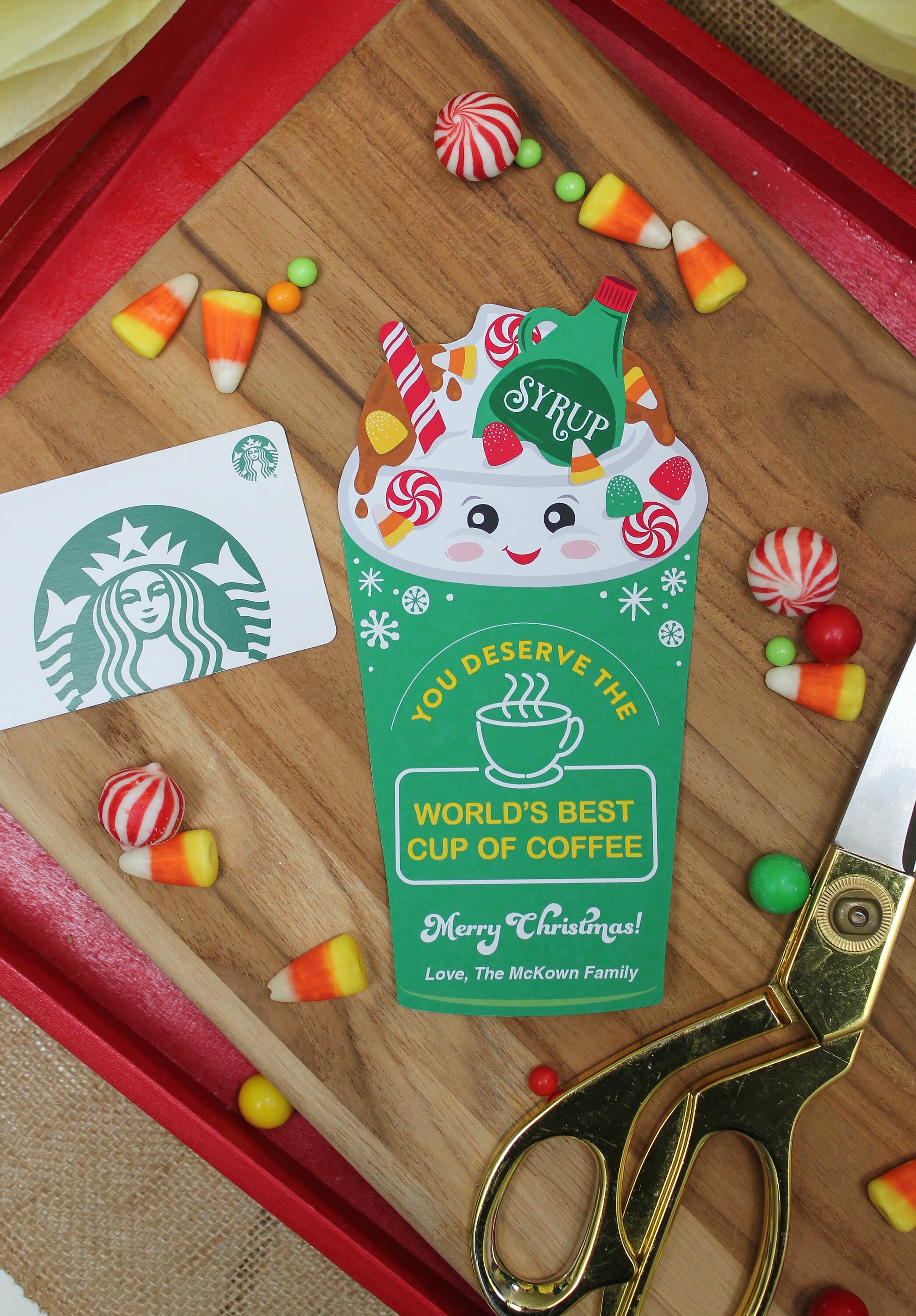World's Best Cup of Coffee Christmas Coffee Gift Card Printable ...