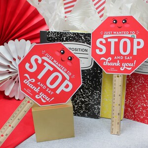 Stop Sign Crossing Guard gift card holder printable, staff appreciation, school, end of the year gift, gift card holder, Just Add Confetti image 9