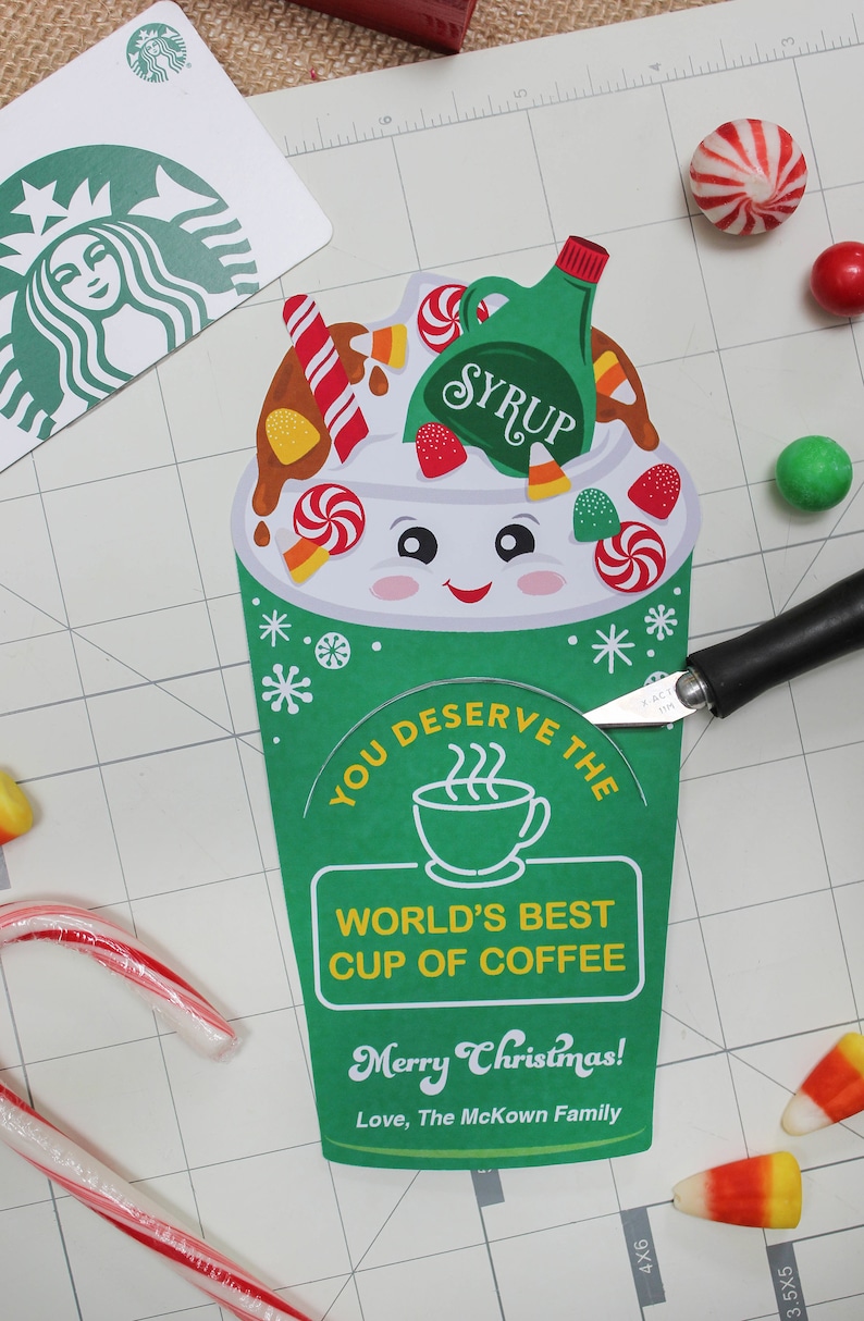 World's Best Cup of Coffee Christmas Coffee Gift Card Printable ...