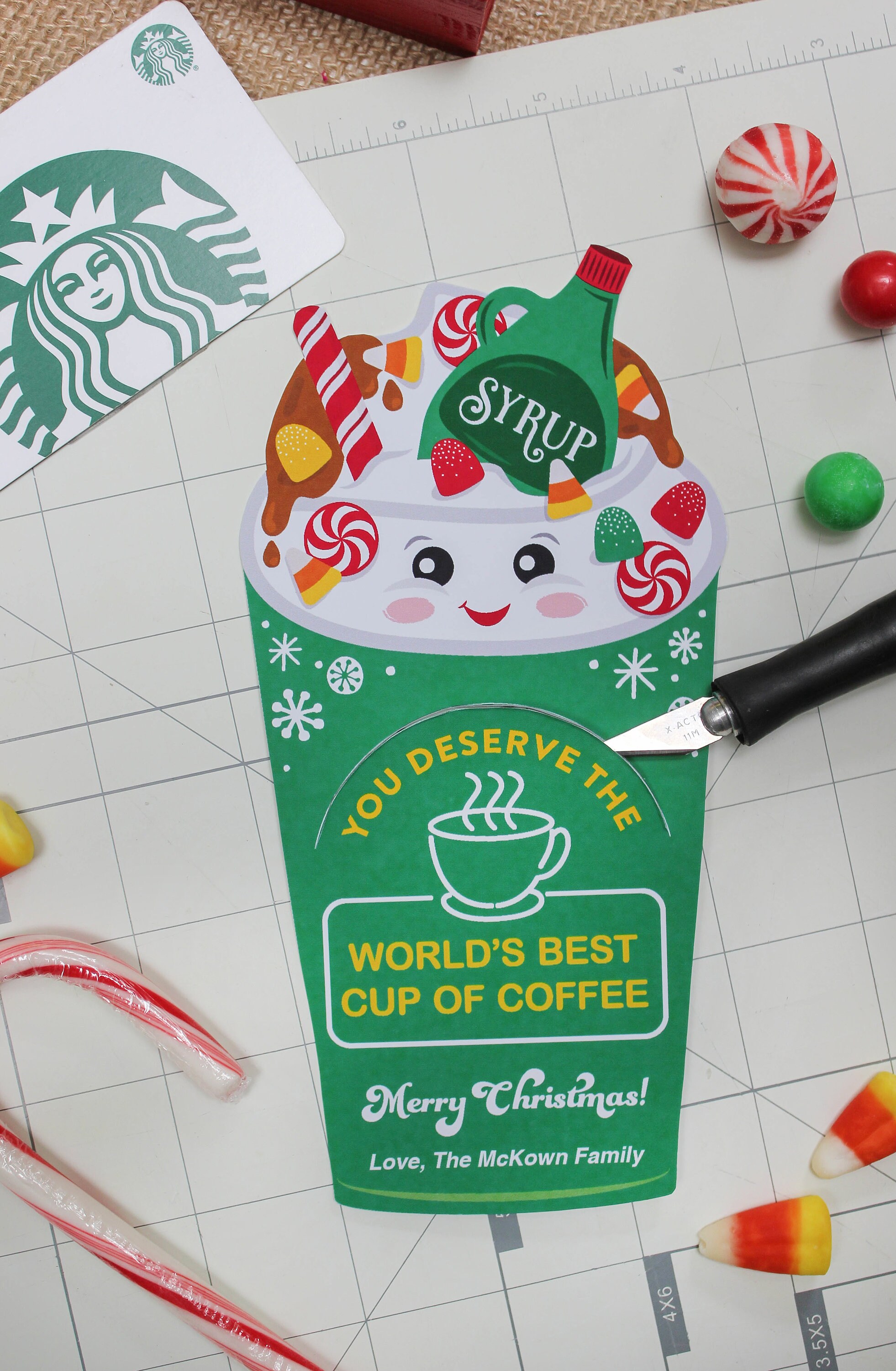 World's Best Cup of Coffee Christmas Coffee Gift Card Printable ...