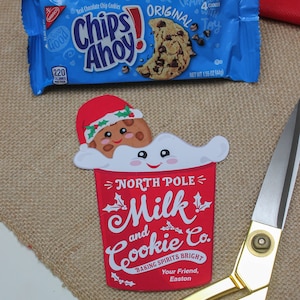 Milk and Cookies Christmas Printables For Chips Ahoy cookies, holiday treat, Christmas cookies, classroom treat, cookie, Just Add Confetti image 4