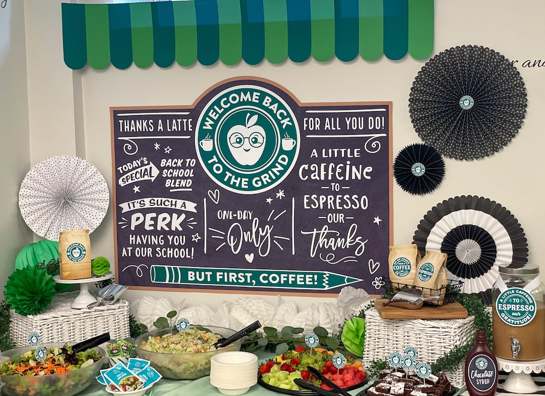 Back to School Coffee Shop Printables, Back to the Grind, Teacher ...