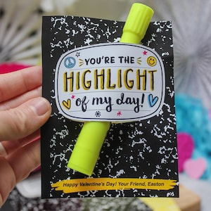 Highlighter Valentine Printable, Kids Valentine, Tween Valentine ...