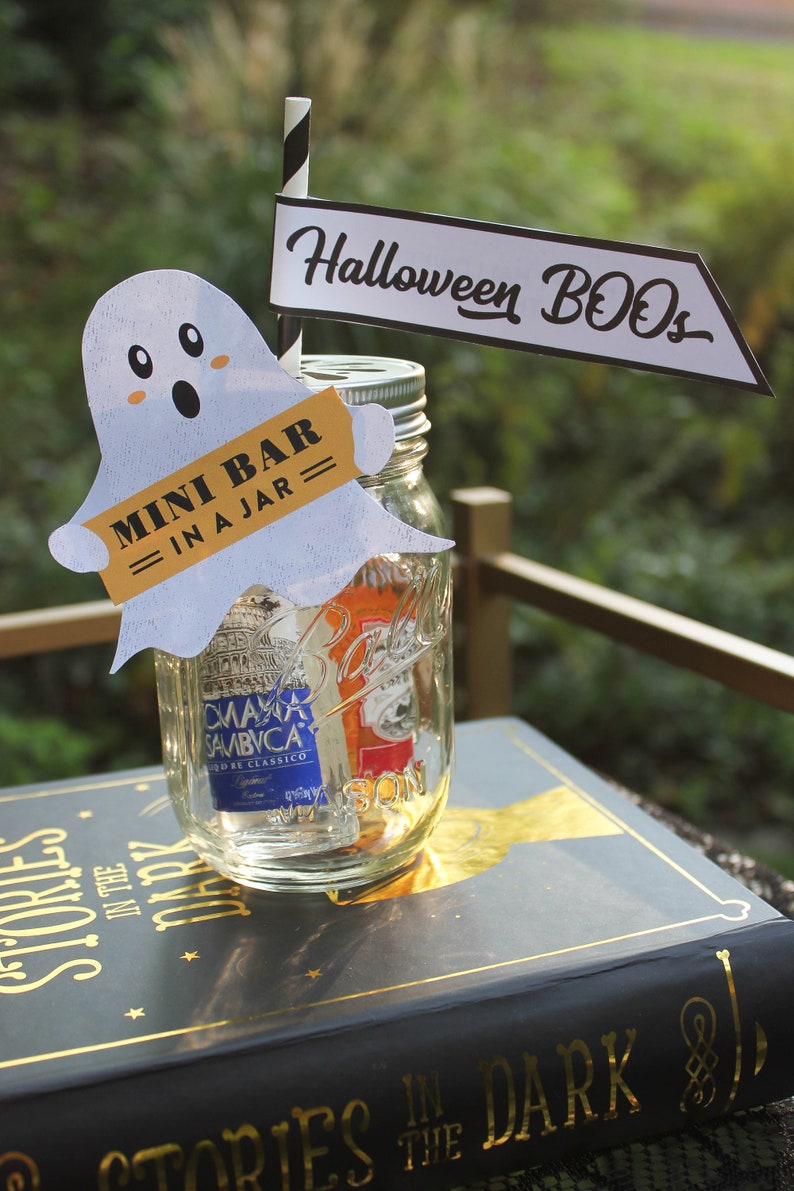 Halloween BOOs Mini Bar in a Jar gift tag printable favor