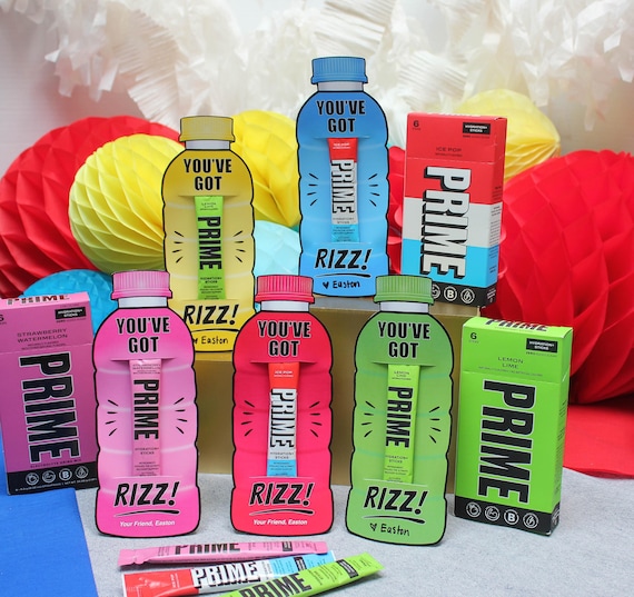 Rizz Drink Bottle Kids Valentine, Tween slang, Hydration Drink, Kids Valentines, Classroom Valentines, School Valentines, Just Add Confetti