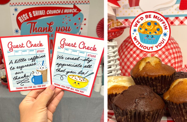Teacher Appreciation Breakfast Printable Pack Thanks a Whole - Etsy