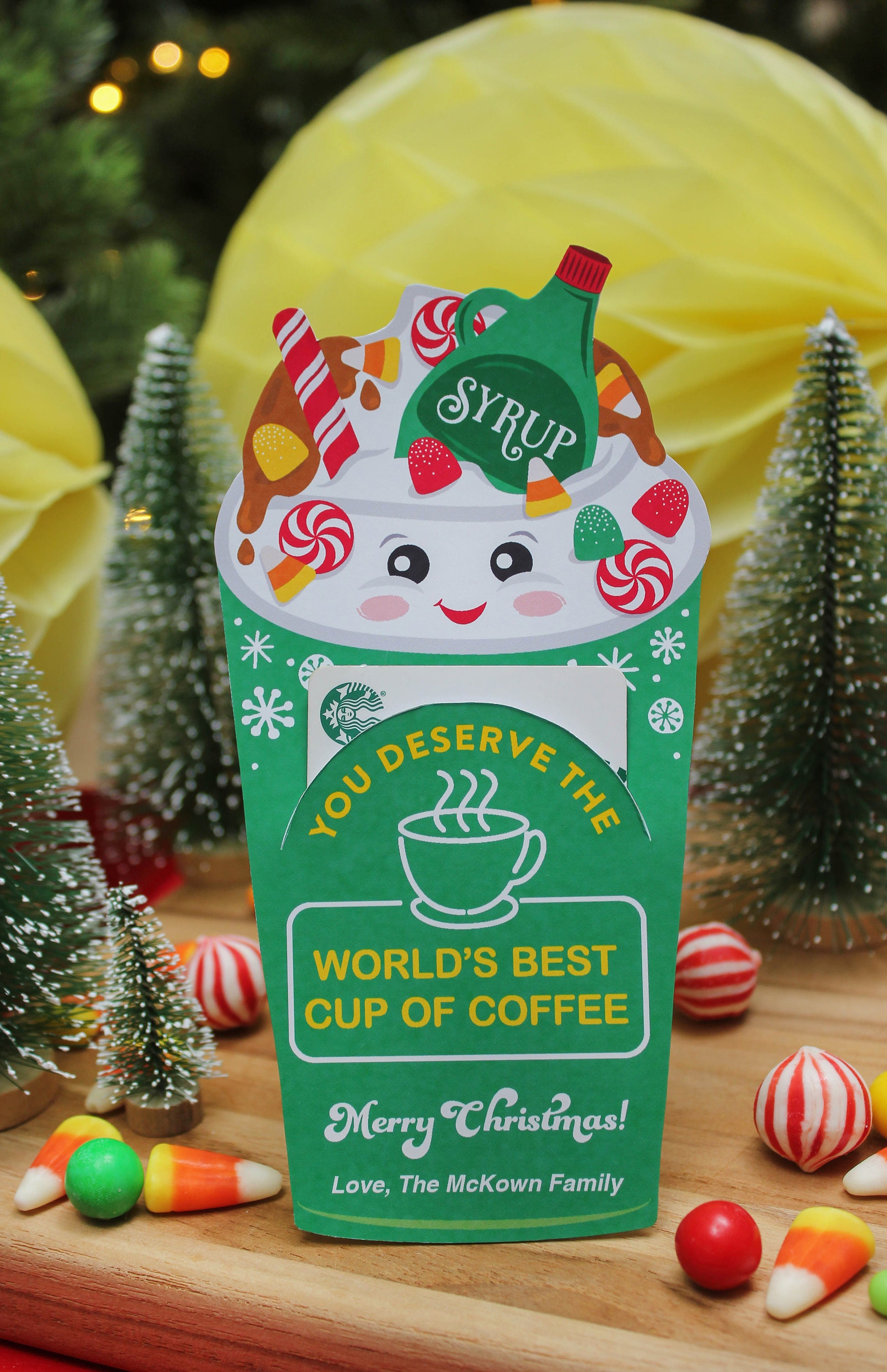 World's Best Cup of Coffee Christmas Coffee Gift Card Printable ...
