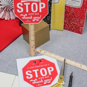 Stop Sign Crossing Guard gift card holder printable, staff appreciation, school, end of the year gift, gift card holder, Just Add Confetti image 3