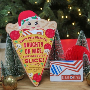 Pizza Christmas gift card holder printable, coworker gift, staff gift, Christmas printable, employee gift, pizza gift, Just Add Confetti image 9