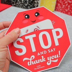Stop Sign Crossing Guard gift card holder printable, staff appreciation, school, end of the year gift, gift card holder, Just Add Confetti image 6