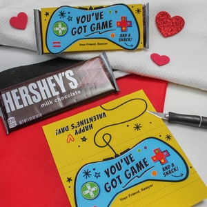 Video Game Kids Valentine, Candy Bar Wrapper Kids Valentine, Gamer Valentine, Hershey Chocolate Bar, Classroom Valentine, Just Add Confetti image 6