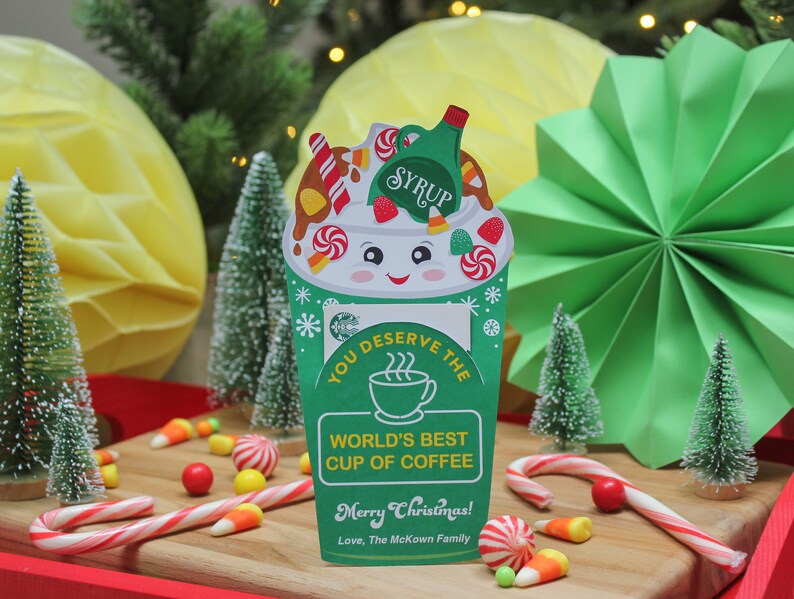 World's Best Cup of Coffee Christmas Coffee Gift Card Printable ...