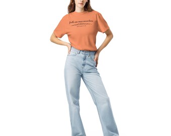 Faith Can Move Mountains Shirt: Christian Comfort Colors Tee