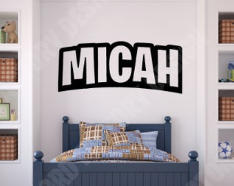 Personalized Gamer Name wall decal - 3d looking Gamer Room Wall Vinyl Decal Sticker Battle Party Decor