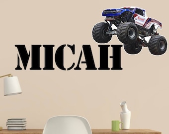 BigFoot 4x4 Monster Truck Running over Name Decal - BIGFOOT #21, Summit Racing BIGFOOT - Official Wall Slaps Sticker