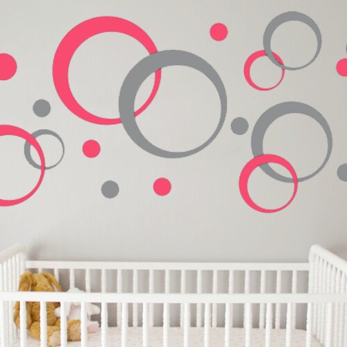 Wall Decals Funky Circles Vinyl Stickers Art Graphics Custom Etsy