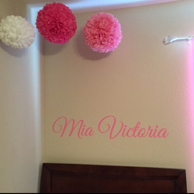 Personalized Name Decal Removable Vinyl Wall Decal Sticker Teen Girl ...