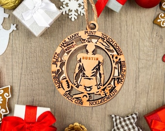 Personalized ornament sports football