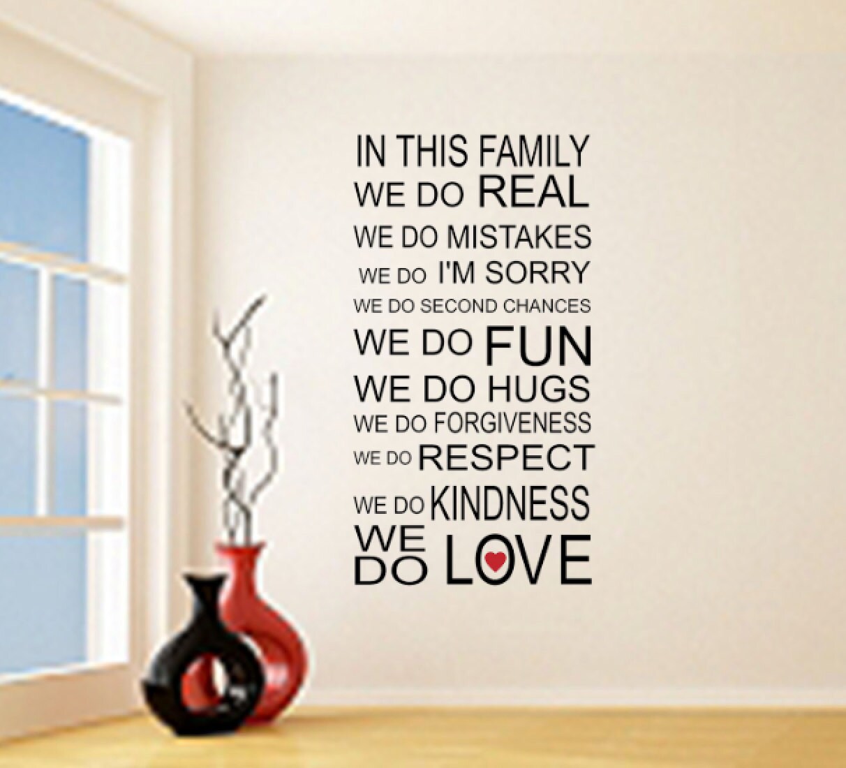 In This Family We Do Love Vinyl Wall Quote Sticker Family Rules Wall ...