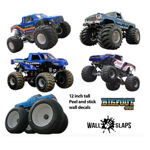 Ultimate Set of 5 BigFoot 4x4 Monster Truck Decals - Each Removable Truck Wall Sticker Decal is 12&quot; tall