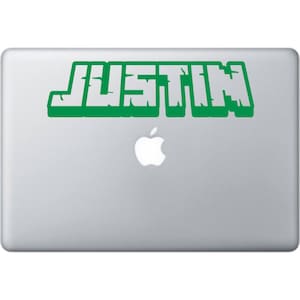 Personalized Gamer Name wall decal - 3d looking Gamer Vinyl Decal Sticker Pixel Party Miner Decor
