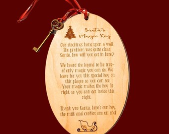 ornaments, Christmas, Santas magic key, key, door hanger