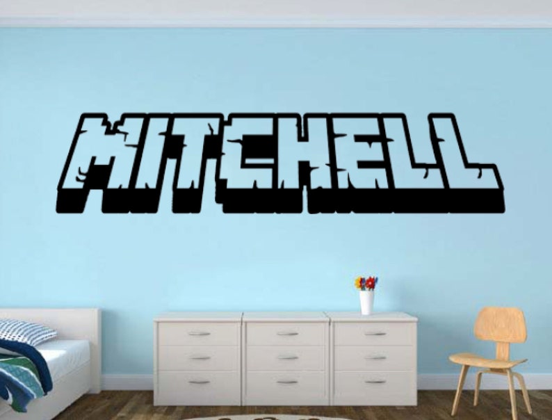 Personalized Gamer Name wall decal 3d looking Gamer Room Etsy