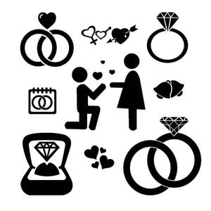 Betrokkenheid voor Silhouette Studio Cricut Vector Svg - Jpg - Pdf - Png - Eps - Dxf - Ai gesneden SVG-bestanden instellen
