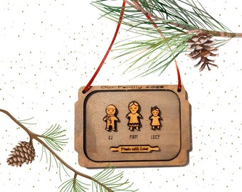 personalized family ornament baking sheet cookies