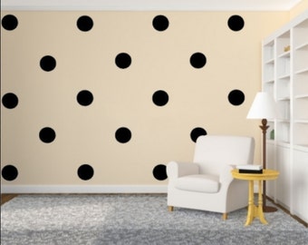 Dozen Peel and Stick 5" Polka Dot Circle Dots Any Color - Removable Vinyl Wall Decals Art Decal Sticker to Make Any Wall Pop 5 inch