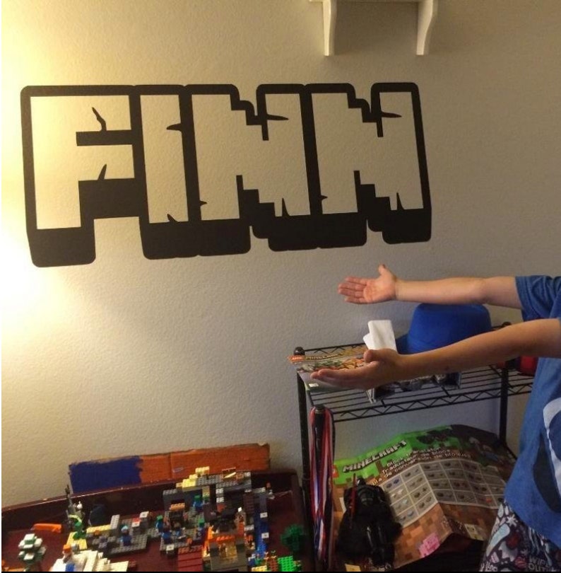 Personalized Gamer Name Wall Decal 3d Looking Gamer Room Etsy