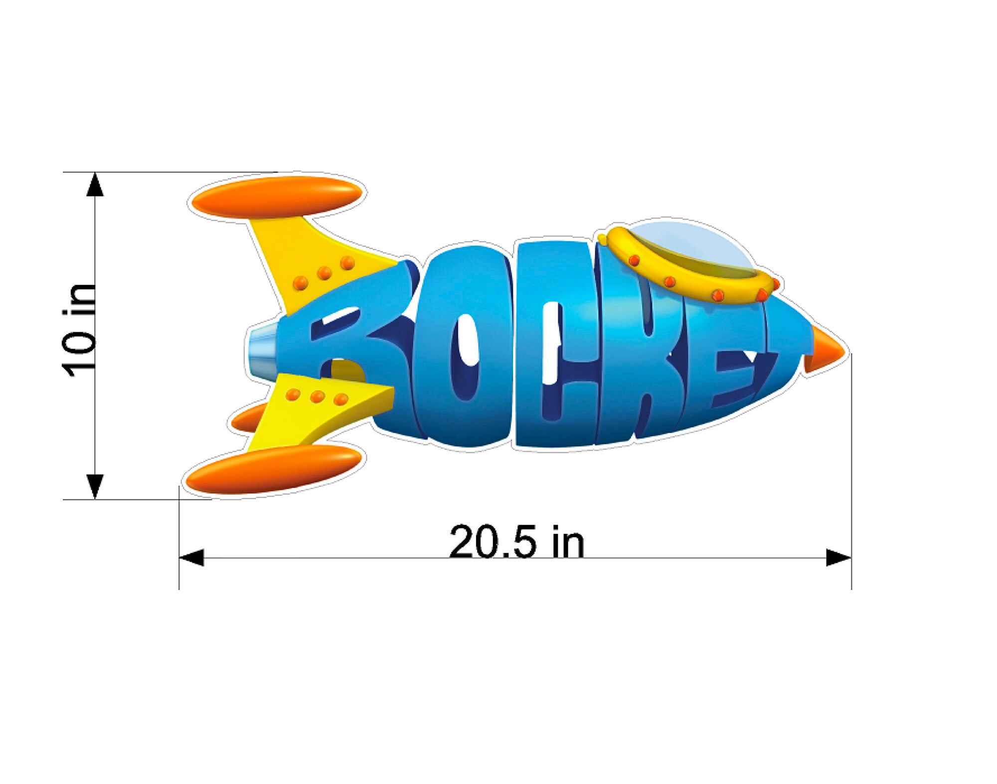 PBS Kids WordWorld Rocket to the Moon Wall Decal Removable Etsy