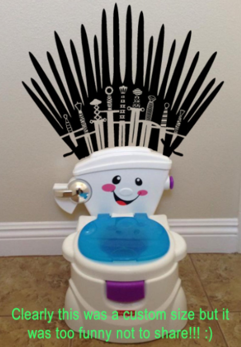 Hilarious Iron Throne Toilet Decal Game of Thrones Inspired Etsy