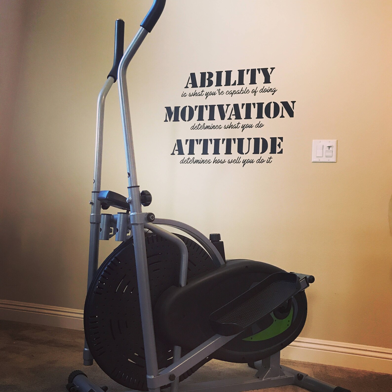 Ability Motivation Attitude Gym Wall Decal - Motivational Wall ...