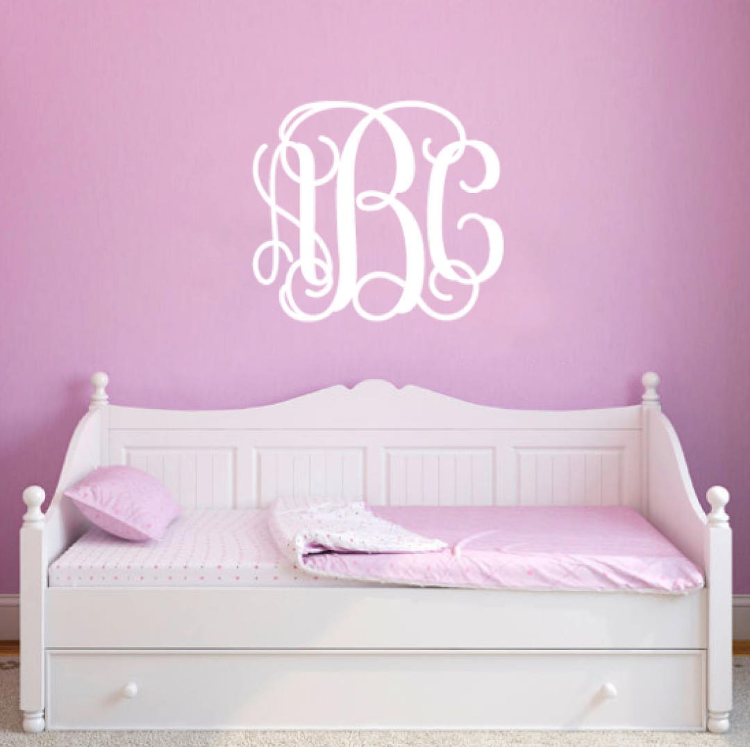 Personalized Monogram Decal Removable Vinyl Wall Decal Sticker Teen ...